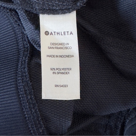 Athleta Women's Midtown Shorts Size 14 Navy Blue Drawstring Athleisure - Picture 8 of 11